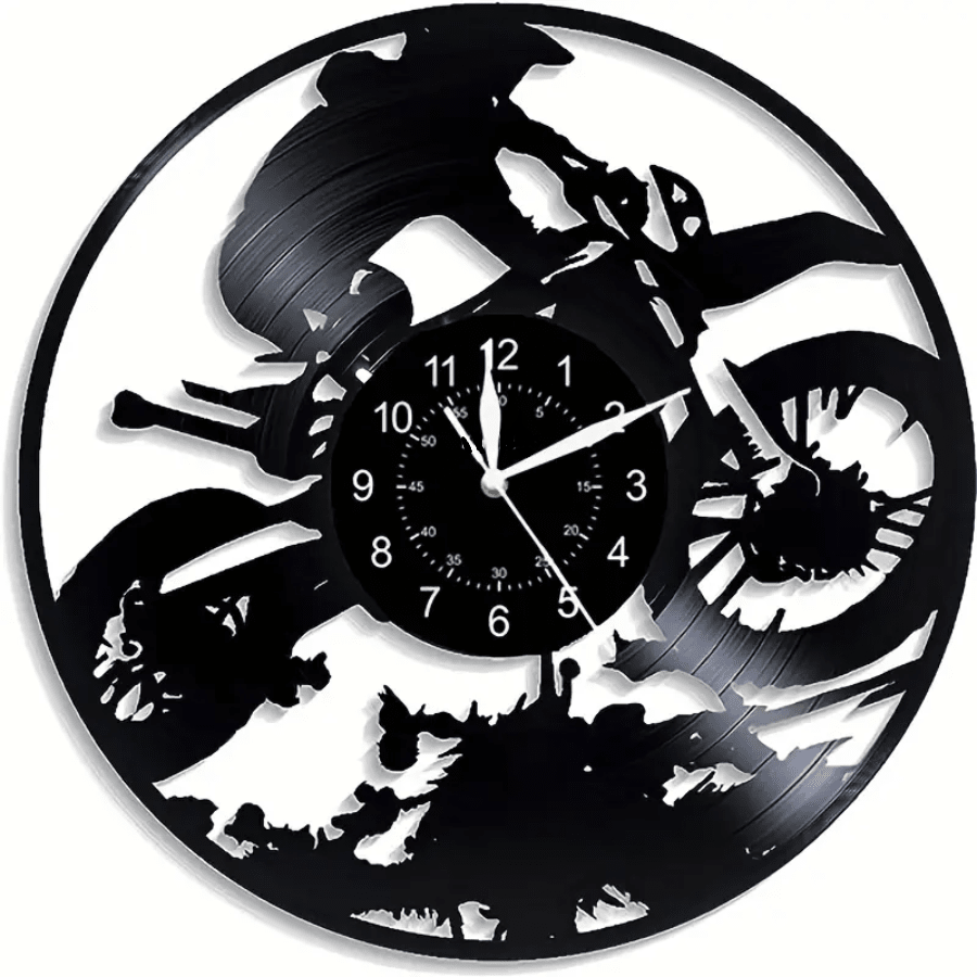 Orologio da parete in vinile Motocross