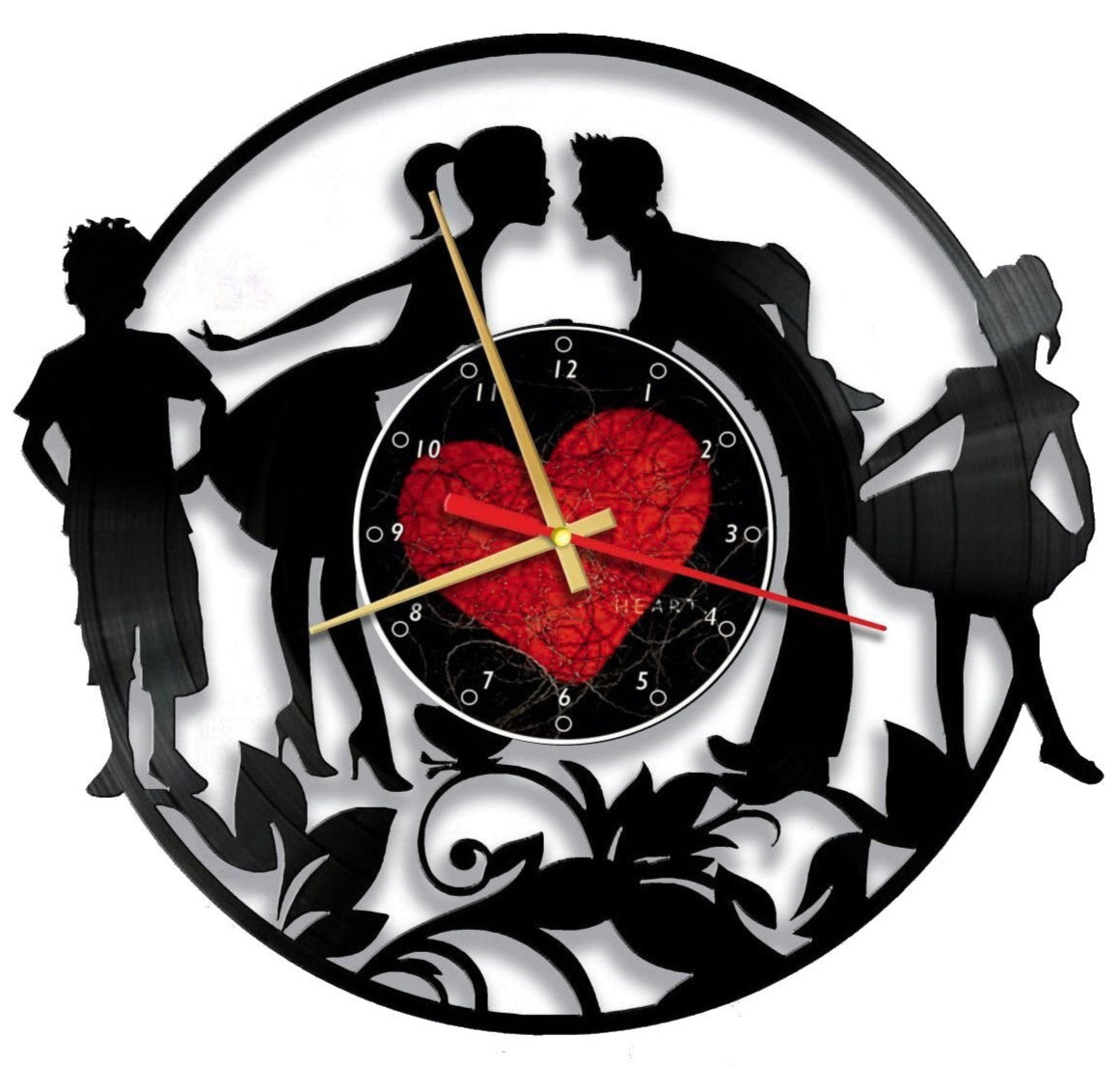 Orologio da parete in vinile Family Love
