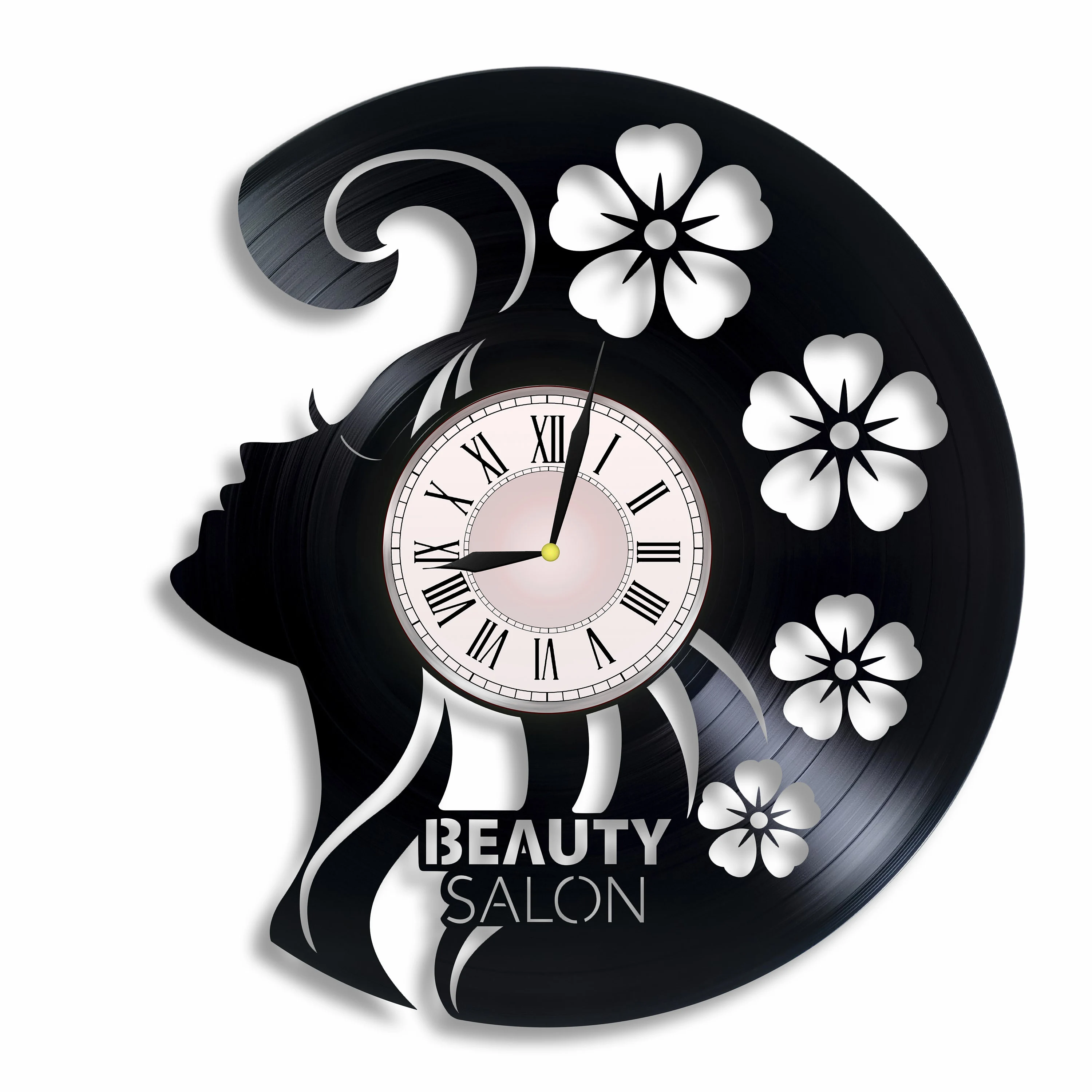 Orologio da parete in vinile Beauty Salon