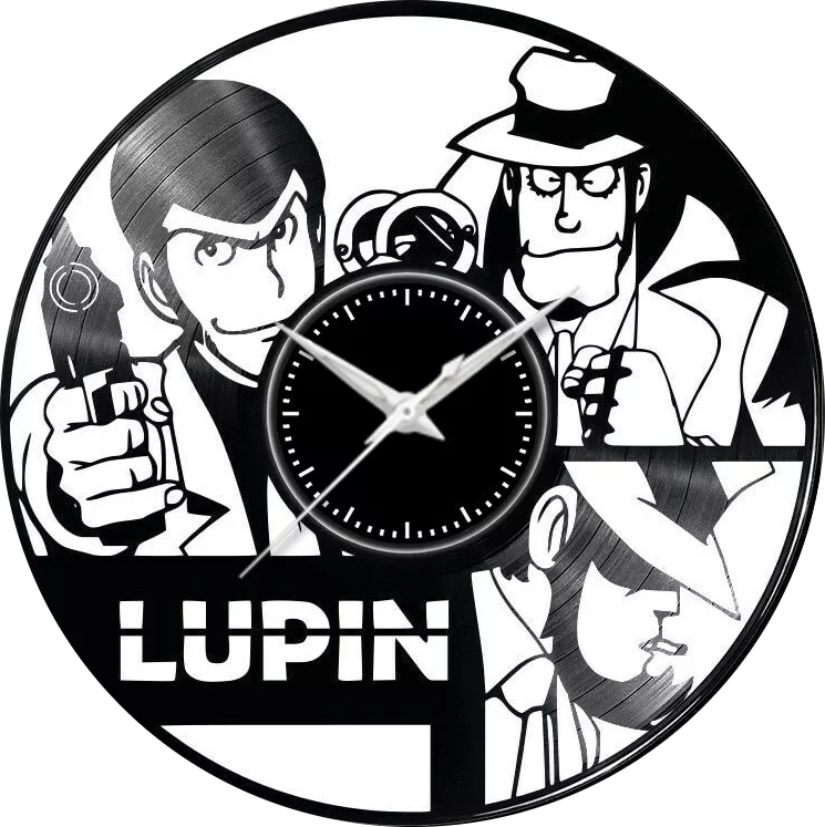 Orologio da parete in vinile Lupin Jighen