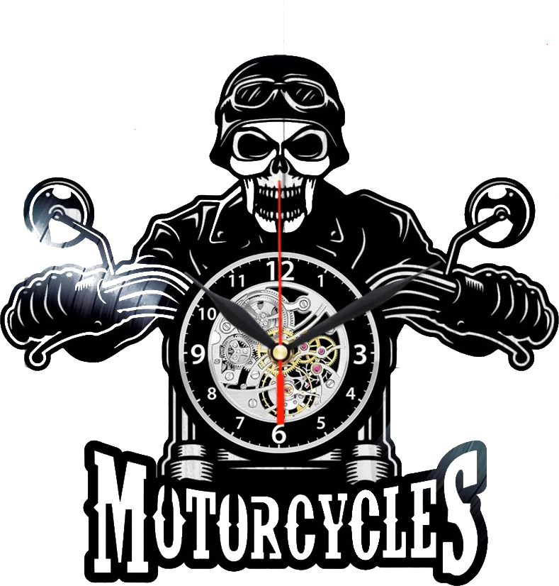 Orologio da parete in vinile Motorcycles