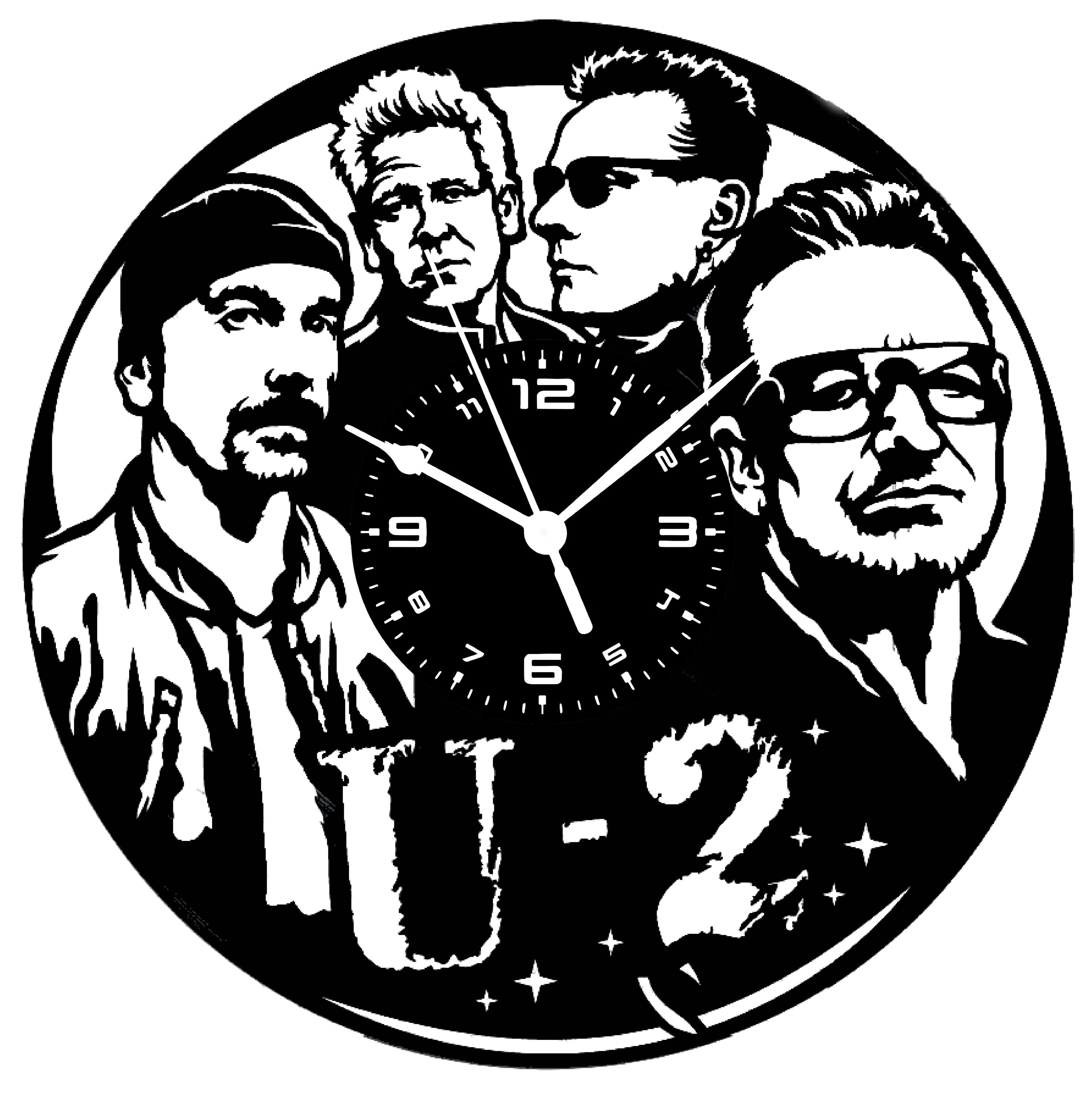 Orologio da parete in vinile U2