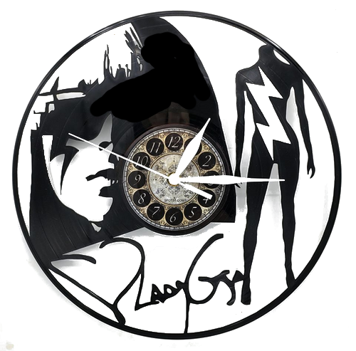Orologio da parete in vinile Lady Gaga